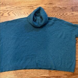Minnie Rose Sea Blue Oversized Cashmere Sweater